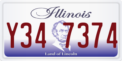 IL license plate Y347374