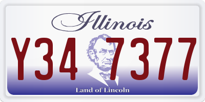 IL license plate Y347377