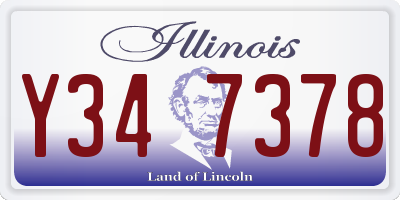 IL license plate Y347378