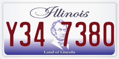 IL license plate Y347380
