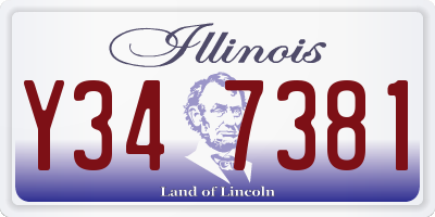 IL license plate Y347381