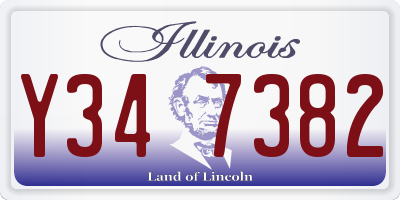 IL license plate Y347382