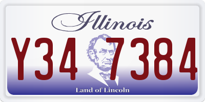 IL license plate Y347384