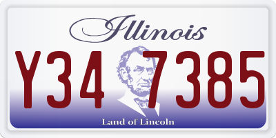 IL license plate Y347385