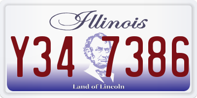 IL license plate Y347386