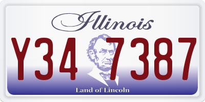 IL license plate Y347387