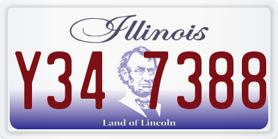 IL license plate Y347388