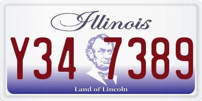IL license plate Y347389