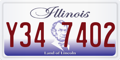 IL license plate Y347402