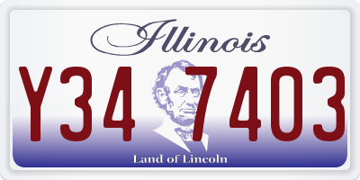 IL license plate Y347403