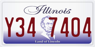 IL license plate Y347404
