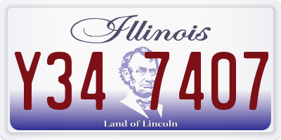 IL license plate Y347407