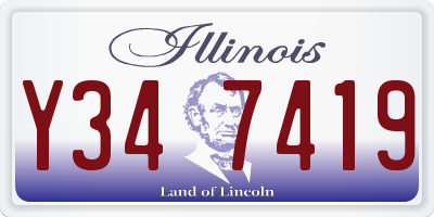 IL license plate Y347419