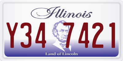 IL license plate Y347421