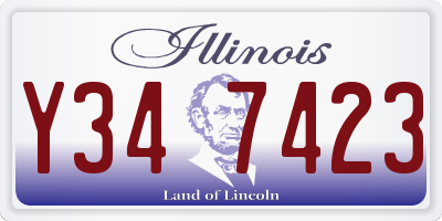 IL license plate Y347423