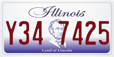 IL license plate Y347425
