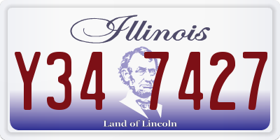 IL license plate Y347427