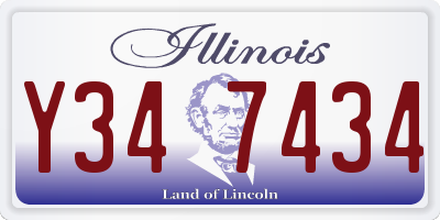 IL license plate Y347434