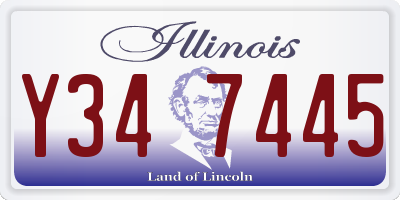 IL license plate Y347445