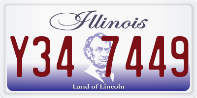 IL license plate Y347449