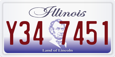 IL license plate Y347451