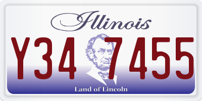 IL license plate Y347455
