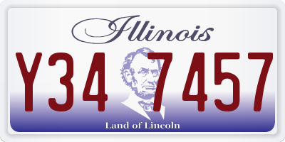 IL license plate Y347457