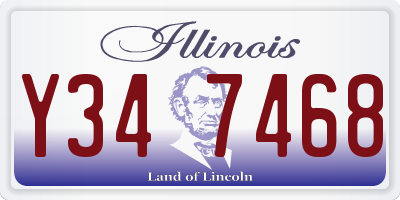 IL license plate Y347468