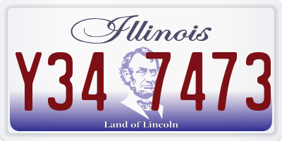 IL license plate Y347473