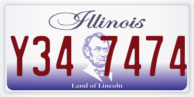 IL license plate Y347474