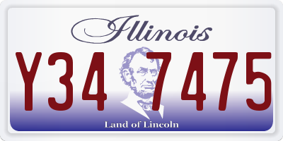 IL license plate Y347475