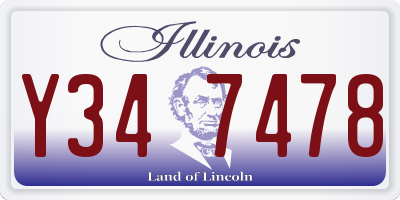 IL license plate Y347478