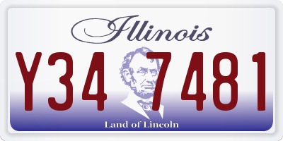 IL license plate Y347481