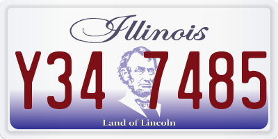 IL license plate Y347485