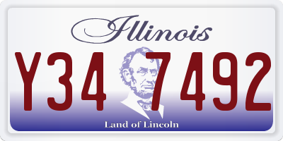 IL license plate Y347492