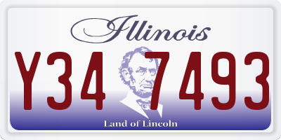 IL license plate Y347493