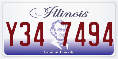 IL license plate Y347494