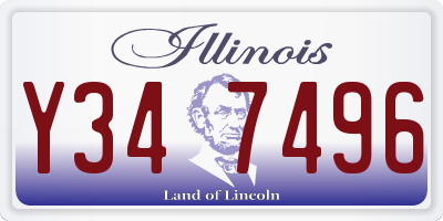 IL license plate Y347496