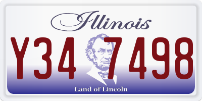 IL license plate Y347498