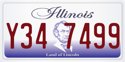 IL license plate Y347499