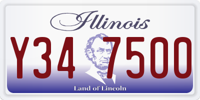 IL license plate Y347500