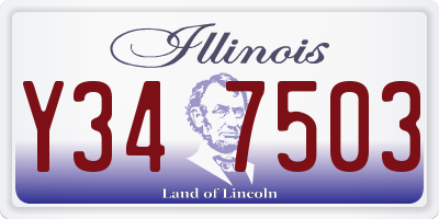 IL license plate Y347503