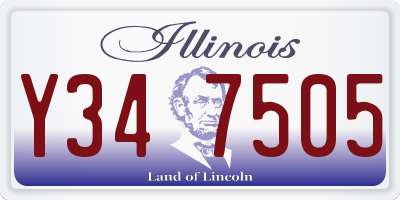 IL license plate Y347505