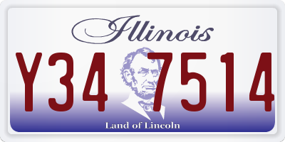 IL license plate Y347514