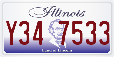 IL license plate Y347533