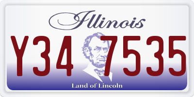 IL license plate Y347535