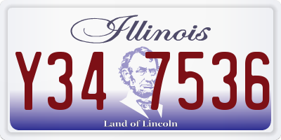 IL license plate Y347536