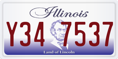IL license plate Y347537