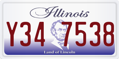 IL license plate Y347538