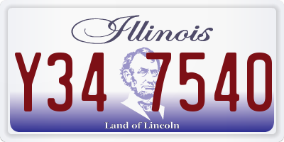 IL license plate Y347540